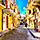Street view of Pirgi, a village in Chios, Greece