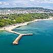 Concrete pier at a beach in Varna, Bulgaria