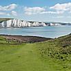 View of the white cliffs of Dover at the Seven Sisters National Park