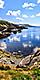 Lerwick/Shetland, Scotland, Coastal terrain and bay