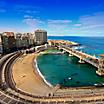 Stanly Bridge Harbor Aerial, Alexandria City, Egypt