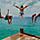 Weekend Cruise Getaway Friends Jumping Dock